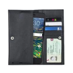 Olixar Primo Genuine Leather EE Hawk Pouch Wallet Case - Black