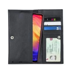 Olixar Primo Genuine Leather Xiaomi Redmi Note 7 Pro Wallet Case Black