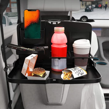 Olixar Headrest Mounted Multifunctional Food & Drink Storage Tray For Cars