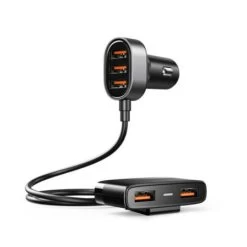 Joyroom 6.2A Smart Car Charger With 5 USB Ports - Black
