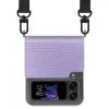 Araree Canvas Diary Purple Case With Adjustable Shoulder Strap - For Samsung Galaxy Z Flip4