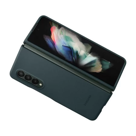 Official Samsung Galaxy Z Fold 3 Soft Silicone Case - Green - Image 2