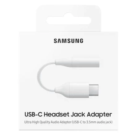 Official Samsung USB-C To 3.5mm Audio Aux Headphone Adapter - White - Image 2