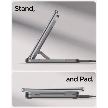 Spigen ArcField Foldable 15W Wireless Charger Stand & Pad - Image 2