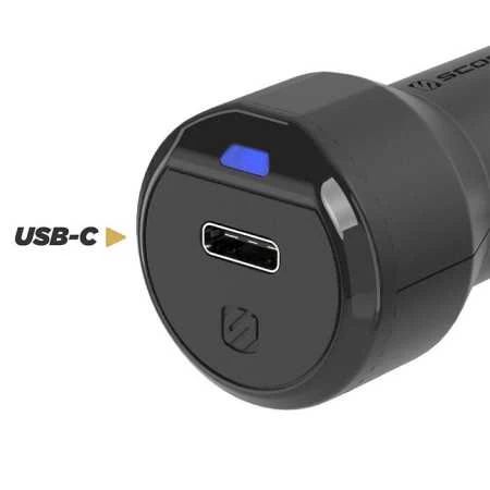 Scosche 20W Fast Charging USB-C PD Car Charger - Black - Image 2