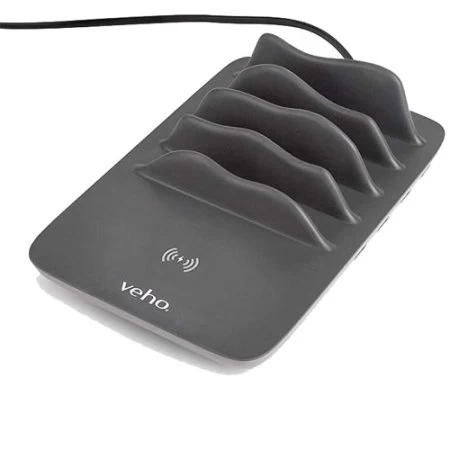 Veho 4 Port USB Charger Hub With Built-In Qi Wireless Charger Mat - Image 3