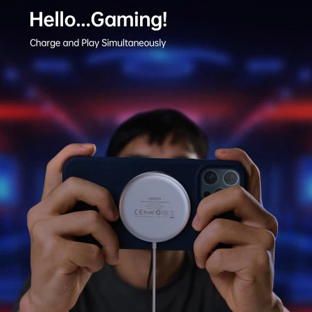 Choetech MagSafe Compatible Magnetic 15W Fast Wireless Charger - White - Image 3