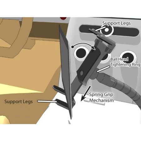 Arkon TAB-FSM Universal Tablet Car Floor Mount With 18" Gooseneck - Image 3