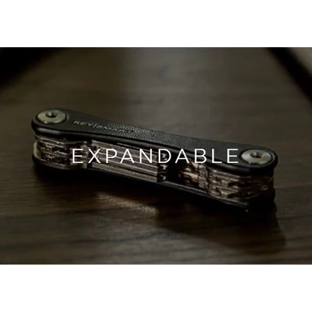 KeySmart Compact 8 Keys Multi-Accessory Leather Key Holder - Black - Image 4