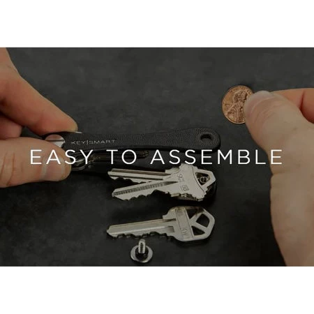 KeySmart Compact 8 Keys Multi-Accessory Leather Key Holder - Black - Image 5