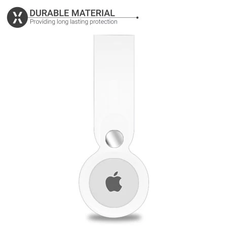 Official Apple AirTag And Olixar Soft Silicone White Luggage Loop - Image 5