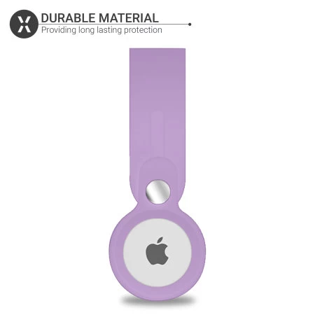 Official Apple AirTag And Olixar Soft Silicone Purple Luggage Loop - Image 5