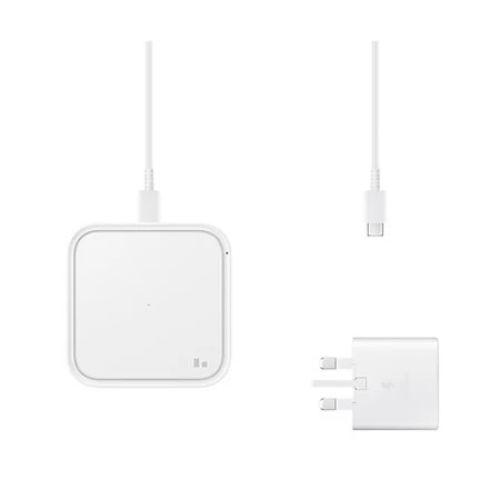 Official Samsung Fast Charging 15W Wireless Charger Pad With UK Mains Plug - White - Image 6
