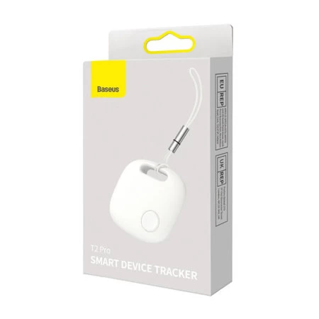 Baseus White T2 Pro Wireless Android & Apple GPS Tracker With Lanyard - Image 6
